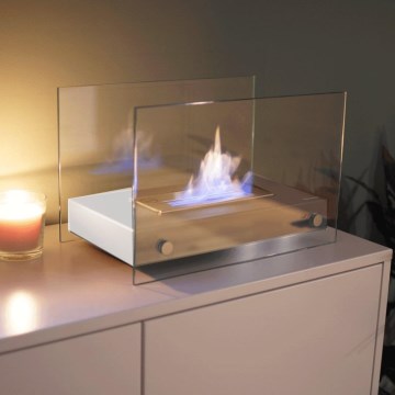 Kratki - BIO-Kamin 25,2x39 cm 1 kW weiß