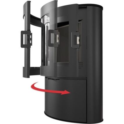 Kratki - Stahlkaminofen mit automatischem Türverschluss 10 kW 150 mm schwarz