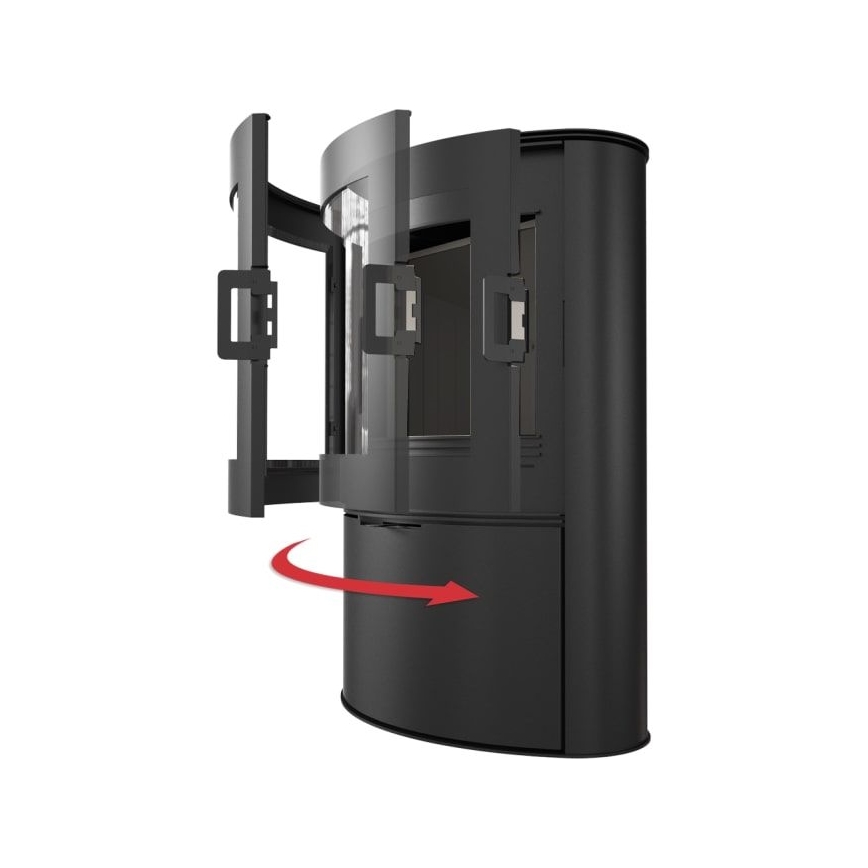 Kratki - Stahlkaminofen mit automatischem Türverschluss 10 kW 150 mm schwarz