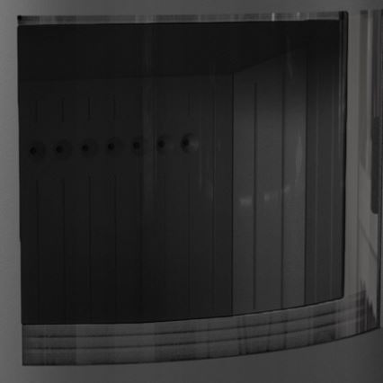 Kratki - Stahlkaminofen mit automatischem Türverschluss 10 kW 150 mm schwarz