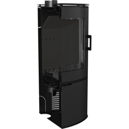 Kratki - Stahlkaminofen mit automatischem Türverschluss 10 kW 150 mm schwarz