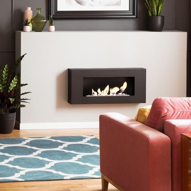 Kratki - Wand-BIO-Kamin 40x90 cm 1,5 kW schwarz