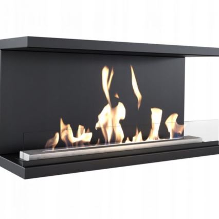 Kratki - Bio-Einbaukamin 50x100 cm 3,5kW schwarz