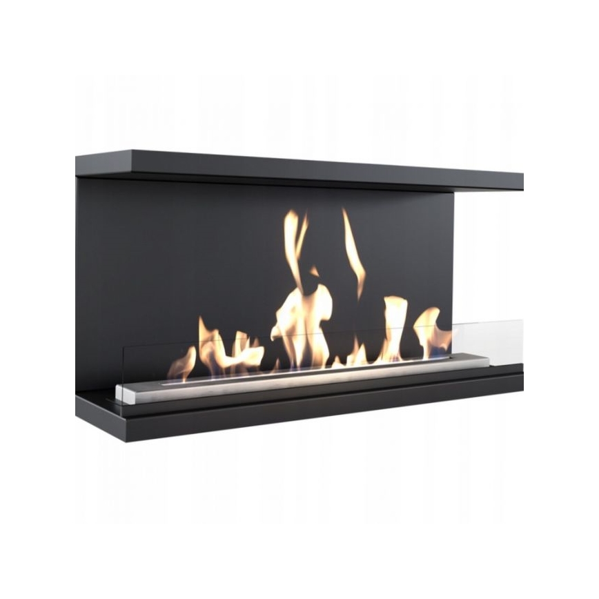 Kratki - Bio-Einbaukamin 50x100 cm 3,5kW schwarz