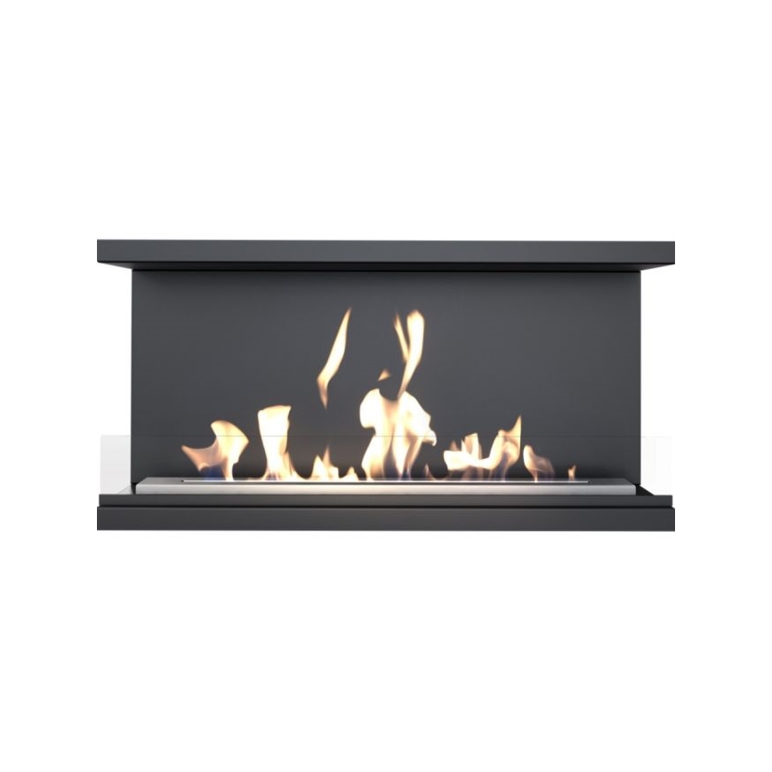 Kratki - Bio-Einbaukamin 50x100 cm 3,5kW schwarz