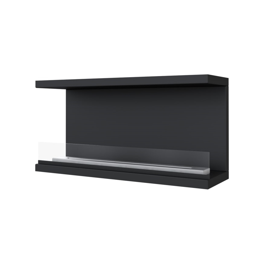 Kratki - Bio-Einbaukamin 50x100 cm 3,5kW schwarz