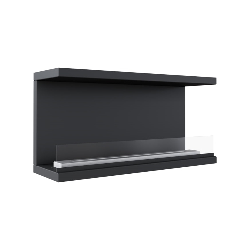 Kratki - Bio-Einbaukamin 50x100 cm 3,5kW schwarz