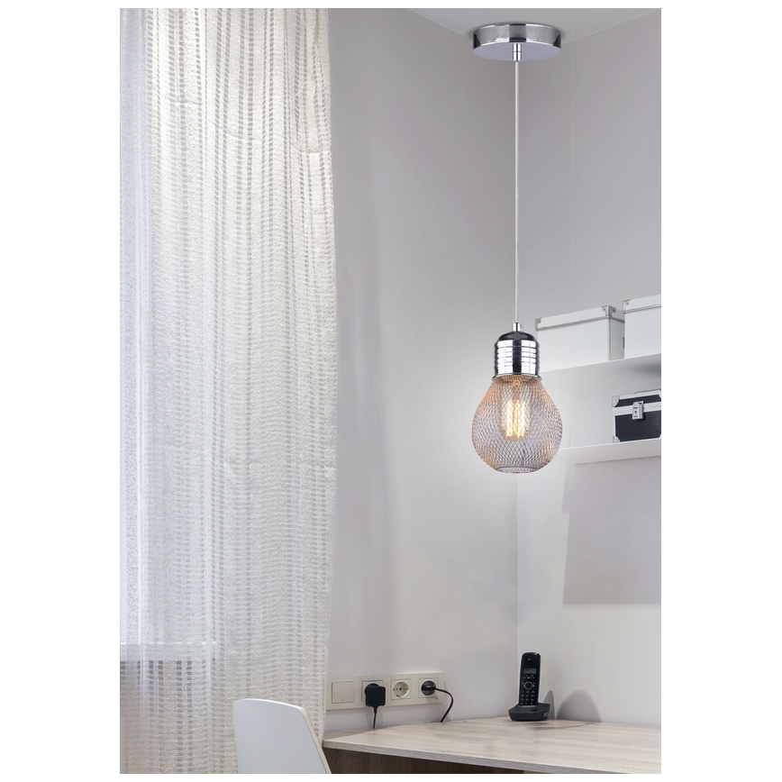 Kronleuchter an einer Litze GLIVA 1xE27/60W/230V