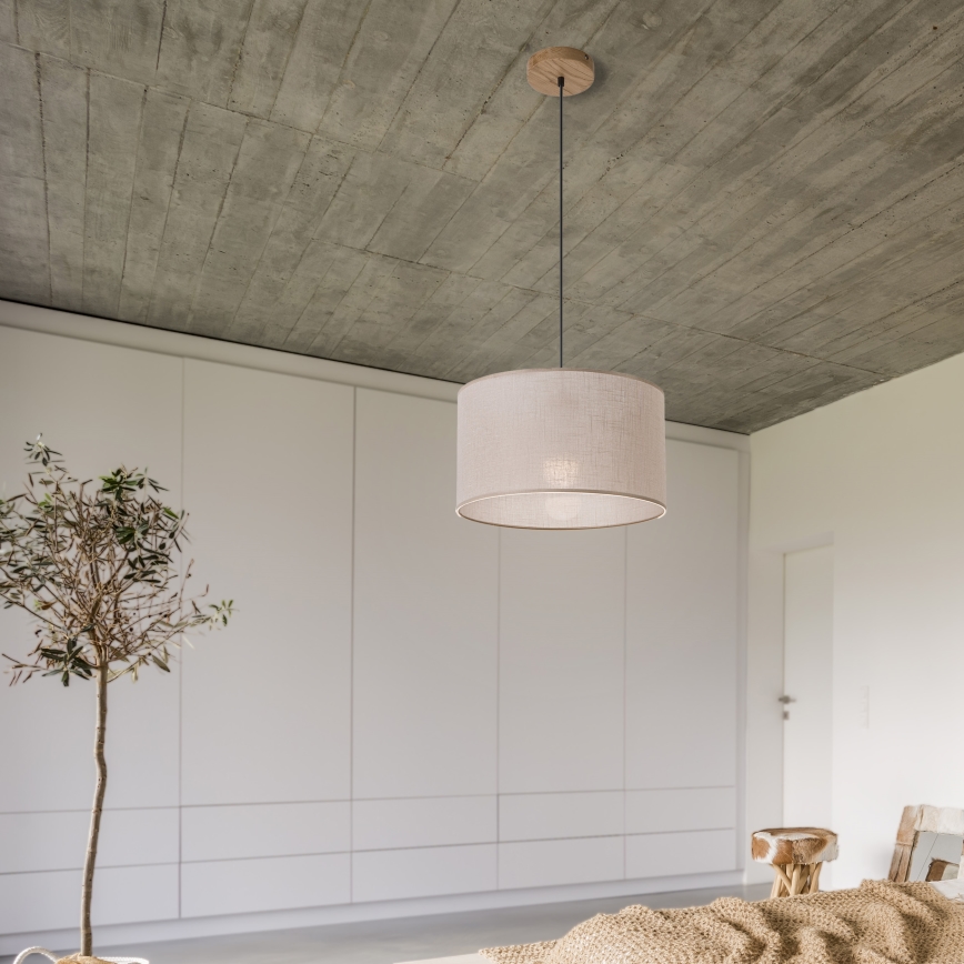 Kronleuchter an Kette ANTONIO 1xE27/60W/230V Eiche