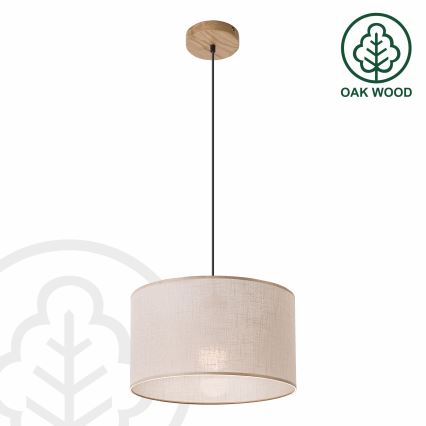 Kronleuchter an Kette ANTONIO 1xE27/60W/230V Eiche
