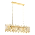 Kronleuchter an Kette CRYSTALLINE 13xE14/40W/230V goldfarben