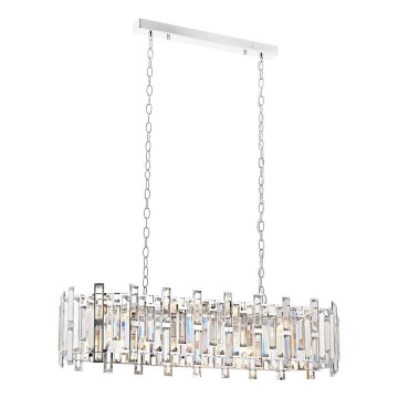 Kronleuchter an Kette CRYSTALLINE 13xE14/40W/230V, Hochglanz-Chrom