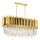 Kronleuchter an Kette CRYSTALLINE 8xE27/40W/230V goldfarben