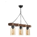 Kronleuchter an Kette JASMIN 3xE27/40W/230V braun/beige