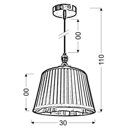 Kronleuchter an Schnur AMORE 1xE27/60W/230V