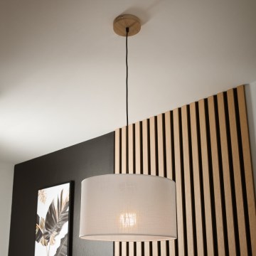 Kronleuchter an Schnur ANTONIO 1xE27/60W/230V Eiche