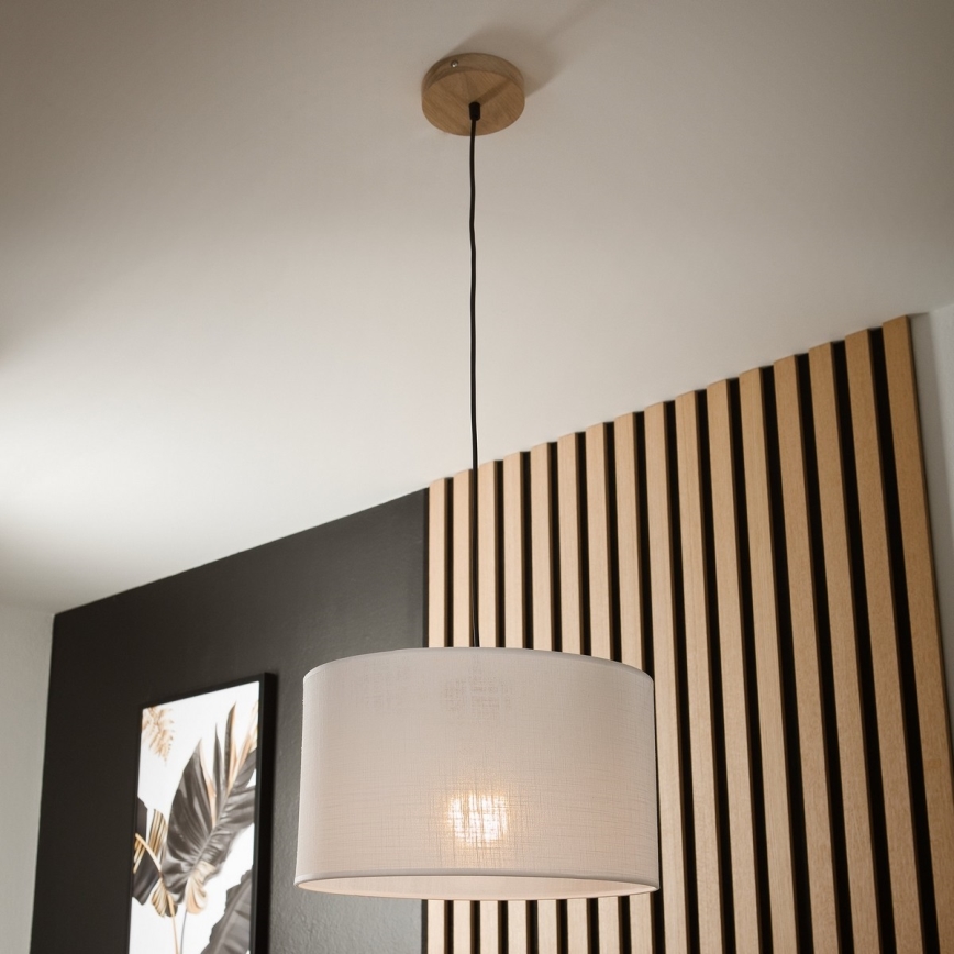 Kronleuchter an Schnur ANTONIO 1xE27/60W/230V Eiche
