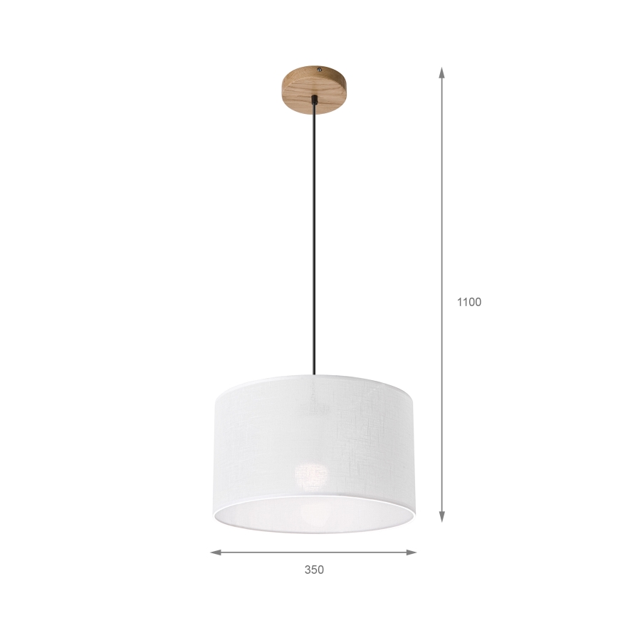 Kronleuchter an Schnur ANTONIO 1xE27/60W/230V Eiche