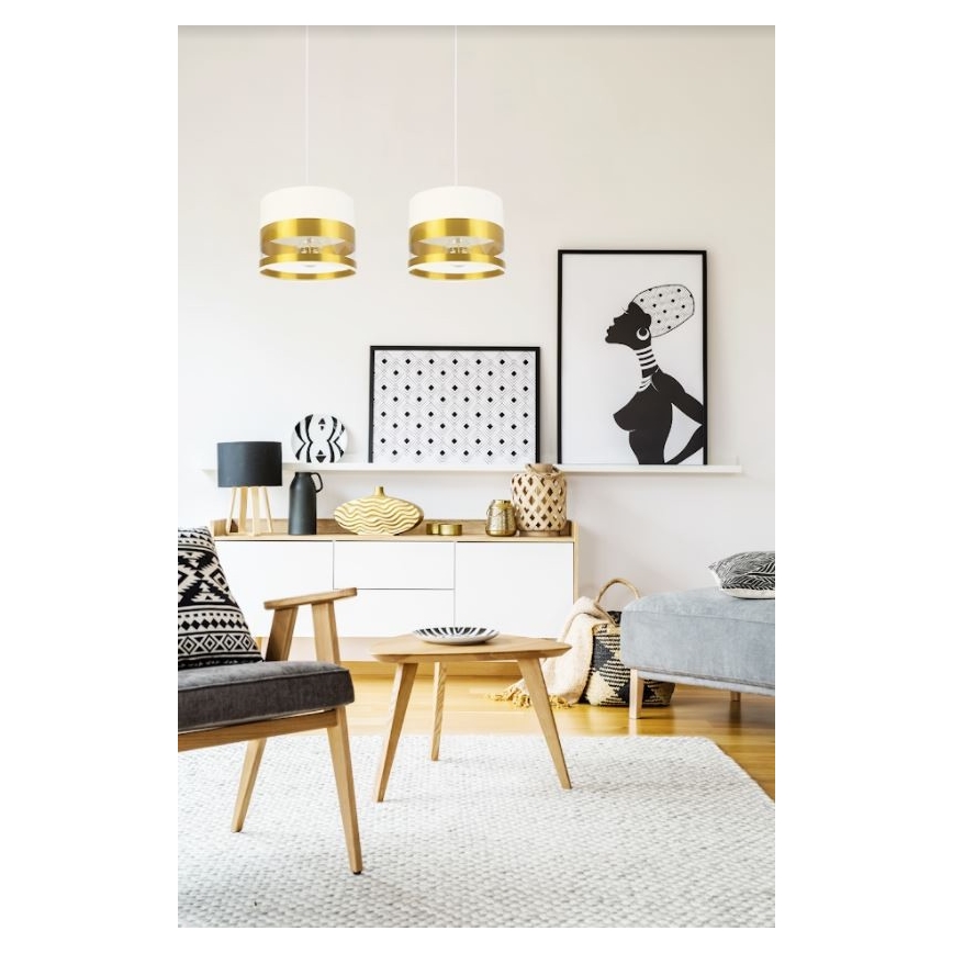 Kronleuchter an Schnur MILO 2xE27/60W/230V golden