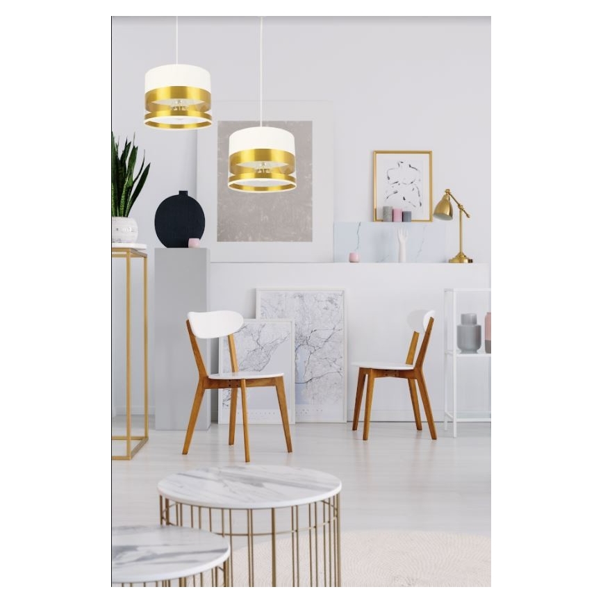 Kronleuchter an Schnur MILO 2xE27/60W/230V golden