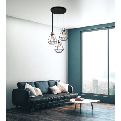 Kronleuchter an Schnur PRIMO 3xE27/60W/230V
