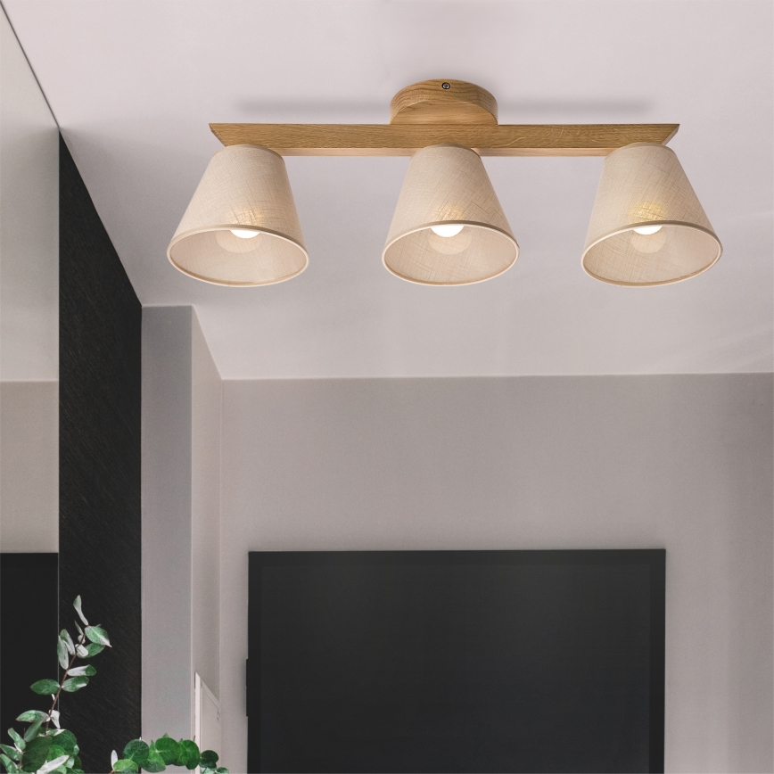 Kronleuchter ANTONIO 3xE14/40W/230V Eiche