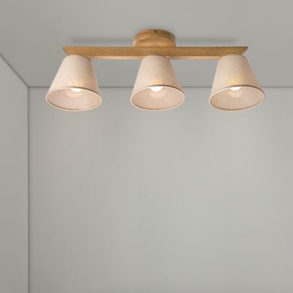 Kronleuchter ANTONIO 3xE14/40W/230V Eiche