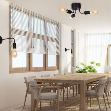Kronleuchter BRENDA 3xE27/60W/230V schwarz