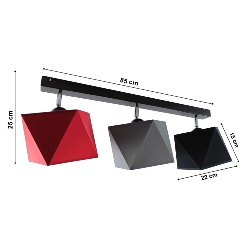 Kronleuchter DIAMENT 3xE27/60W/230V