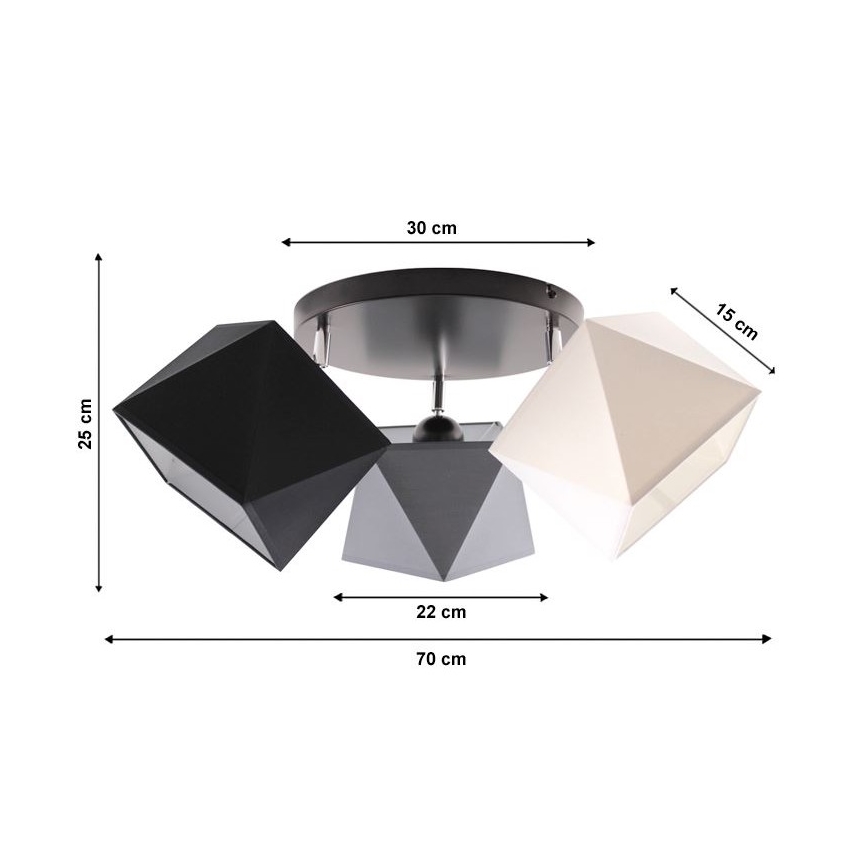 Kronleuchter DIAMENT 3xE27/60W/230V