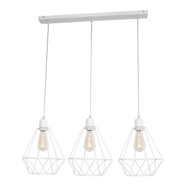 Kronleuchter KARO 3xE27/15W/230V weiß