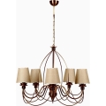 Kronleuchter mit Kette CLASSIC 5xE14/40W/230V bronze/beige