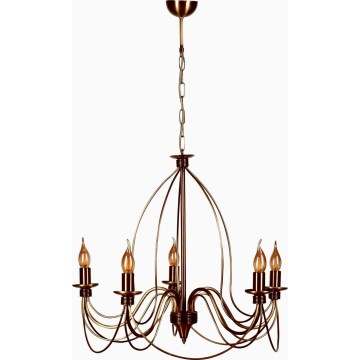 Kronleuchter mit Kette CLASSIC 5xE14/40W/230V Bronze