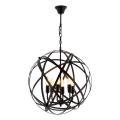 Kronleuchter mit Kette IRONBALL 6xE27/40W/230V schwarz
