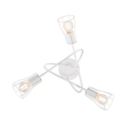 Kronleuchter OXFORD 3xE27/15W/230V weiß