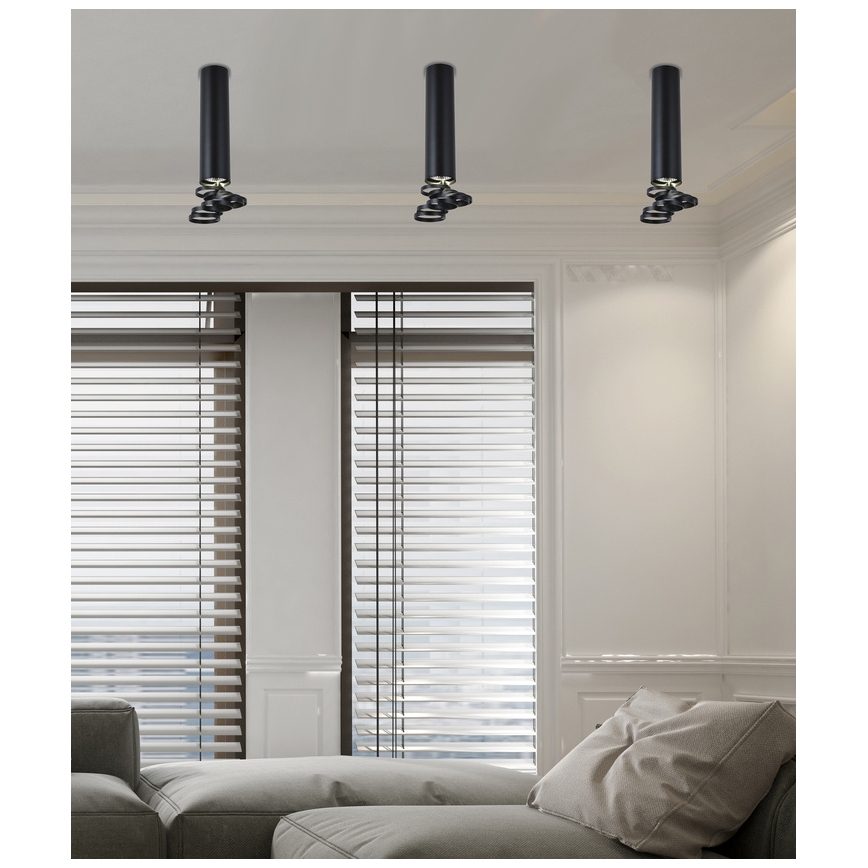 Kronleuchter TUBA 1xGU10/50W/230V schwarz