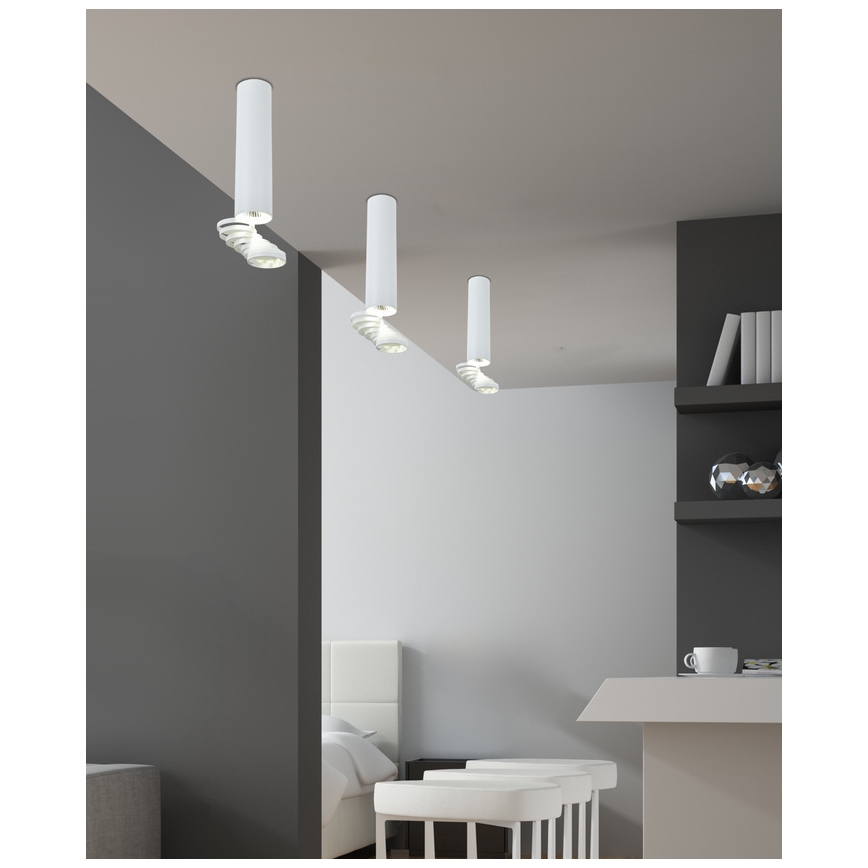 Kronleuchter TUBA 1xGU10/50W/230V weiß