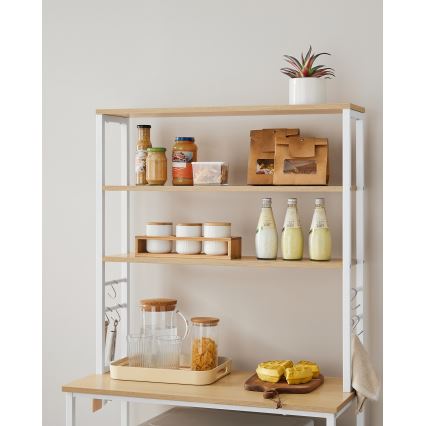 Küchenregal MARGE braun/weiß