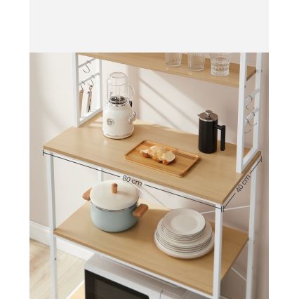 Küchenregal MARGE braun/weiß