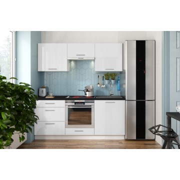 Küchenzeile CELESTE 180 cm glänzend weiß