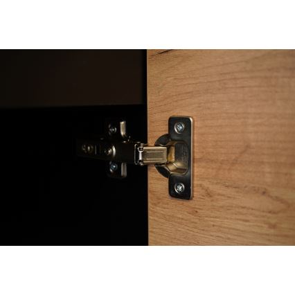 Küchenzeile MARINA 180 cm Eiche Craft / Hochglanz-Schwarz