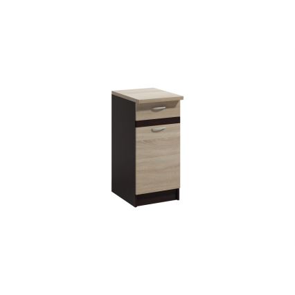 Küchenzeile VALERIA 240 cm braun/Sonoma-Eiche