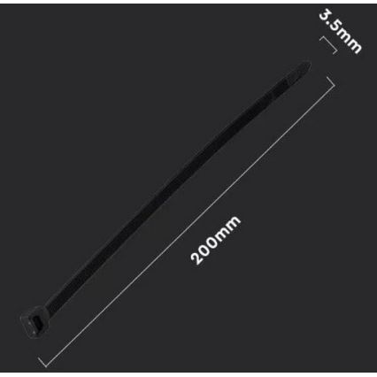 Kunststofffaltbänder 3,5x200mm 100Stk schwarz