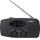 Kurbelbetriebenes AM/FM-Radio mit Solarpanel und integrierter LED-Taschenlampe, 2000-mAh-Akku