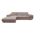 L-förmiges Klapp-Ecksofa mit Stauraum CASTELO links rosa