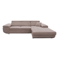 L-förmiges Klapp-Ecksofa mit Stauraum CASTELO rechts rosa