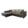 L-förmiges, klappbares Eck-Polstersofa LAGOA links taupe/grau