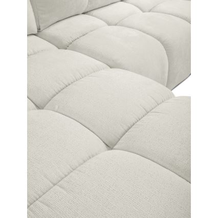 L-förmiges, klappbares Eck-Polstersofa mit Stauraum ALMADA links beige