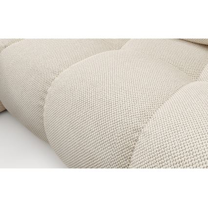 L-förmiges, klappbares Eck-Polstersofa mit Stauraum ALMADA links hellbeige