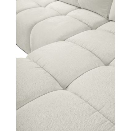 L-förmiges, klappbares Eck-Polstersofa mit Stauraum ALMADA rechts beige